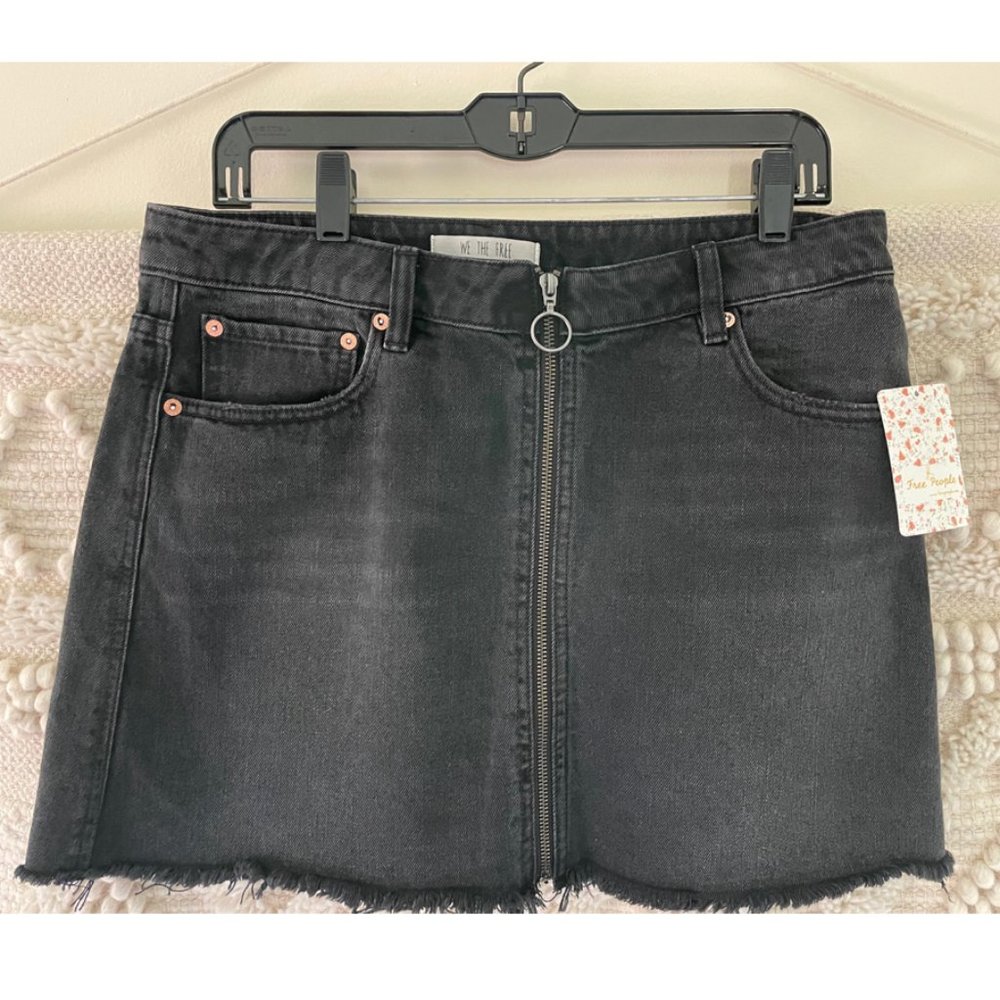 Free People Zip It Up Mini Skirt